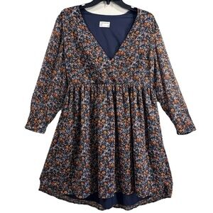 Floral Babydoll Dress Spring Cottagecore Size S